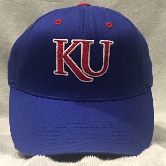 Captivating Headgear - University of Kansas Jayhawks Adjustable Ball Cap - Picture 11 of 12